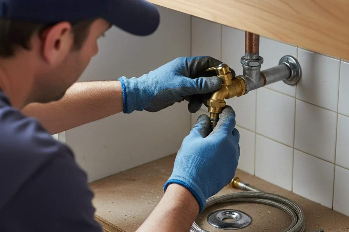 Shutoff valve and fitting work during Faucet and Fixture Repair in Maxatawny